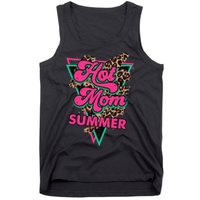 Retro Vintage Hot Mom Summer Vibes Leopard Print Summer Tank Top