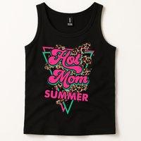 Retro Vintage Hot Mom Summer Vibes Leopard Print Summer Tank Top