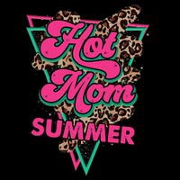 Retro Vintage Hot Mom Summer Vibes Leopard Print Summer Toddler T-Shirt
