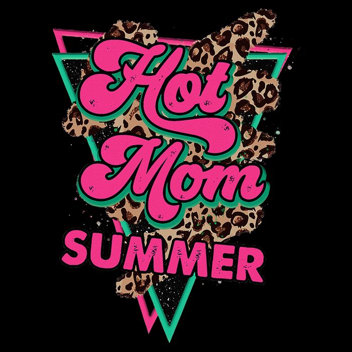 Retro Vintage Hot Mom Summer Vibes Leopard Print Summer Toddler T-Shirt