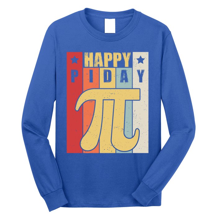 Retro Vintage Happy Pi Day For Math Teacher Science Funny Gift Long Sleeve Shirt