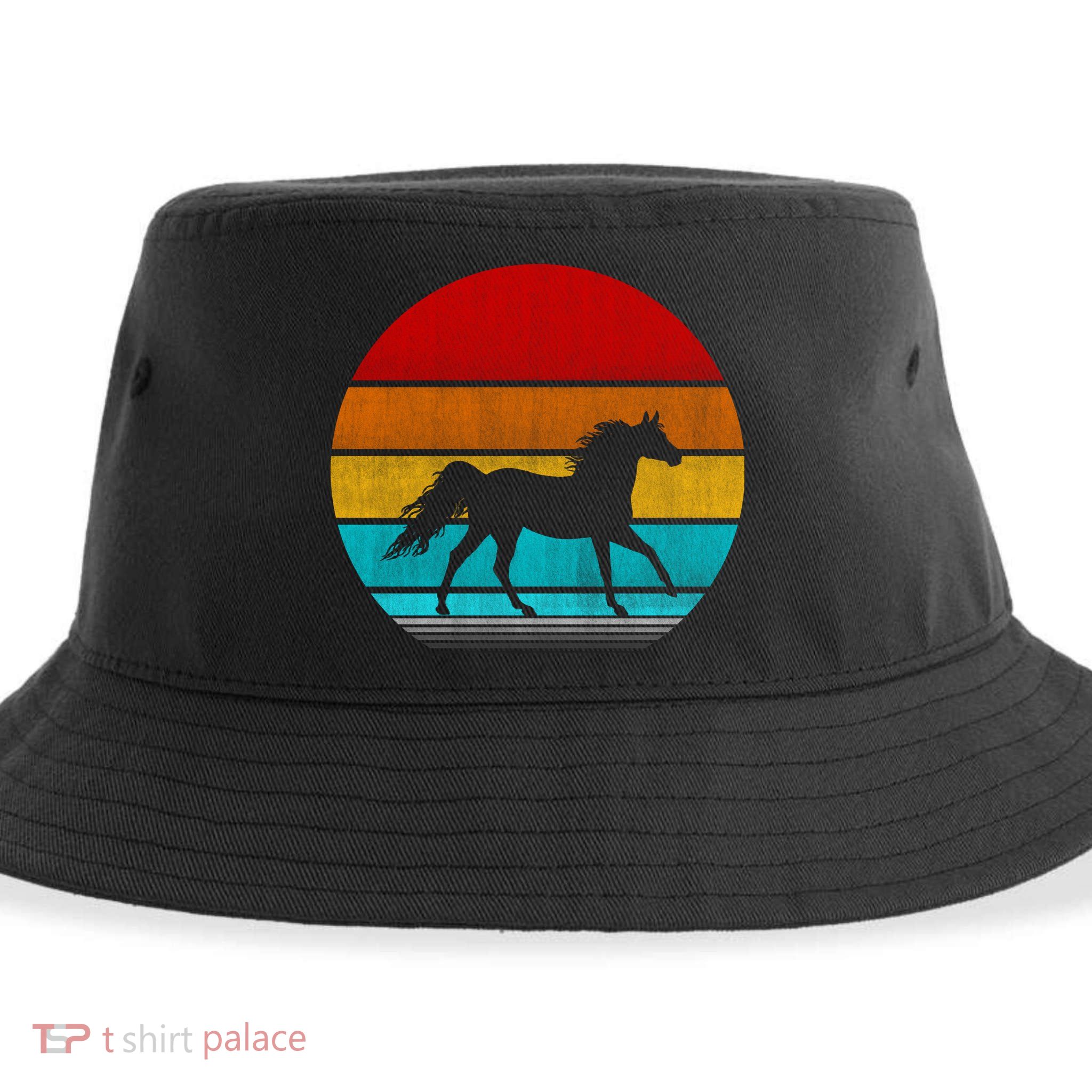 Retro Vintage Horse Sustainable Bucket Hat
