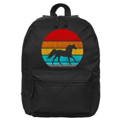 Retro Vintage Horse 16 in Basic Backpack