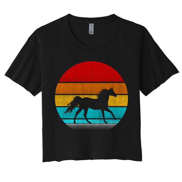 Retro Vintage Horse Crop Top