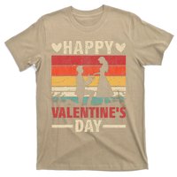 Retro Vintage Happy ValentineS Day Proposal Silhouette T-Shirt