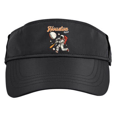 Retro Vintage Houston Texas Baseball Astronaut Crush City Adult Drive Performance Visor