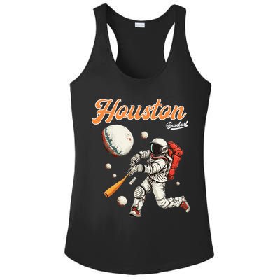 Retro Vintage Houston Texas Baseball Astronaut Crush City Ladies PosiCharge Competitor Racerback Tank