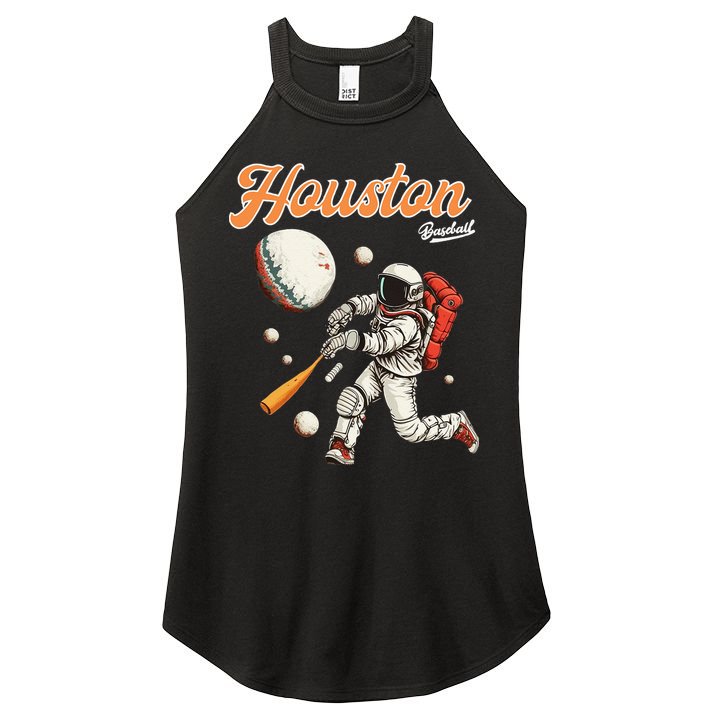 Retro Vintage Houston Texas Baseball Astronaut Crush City Women's Perfect Tri Rocker Tank