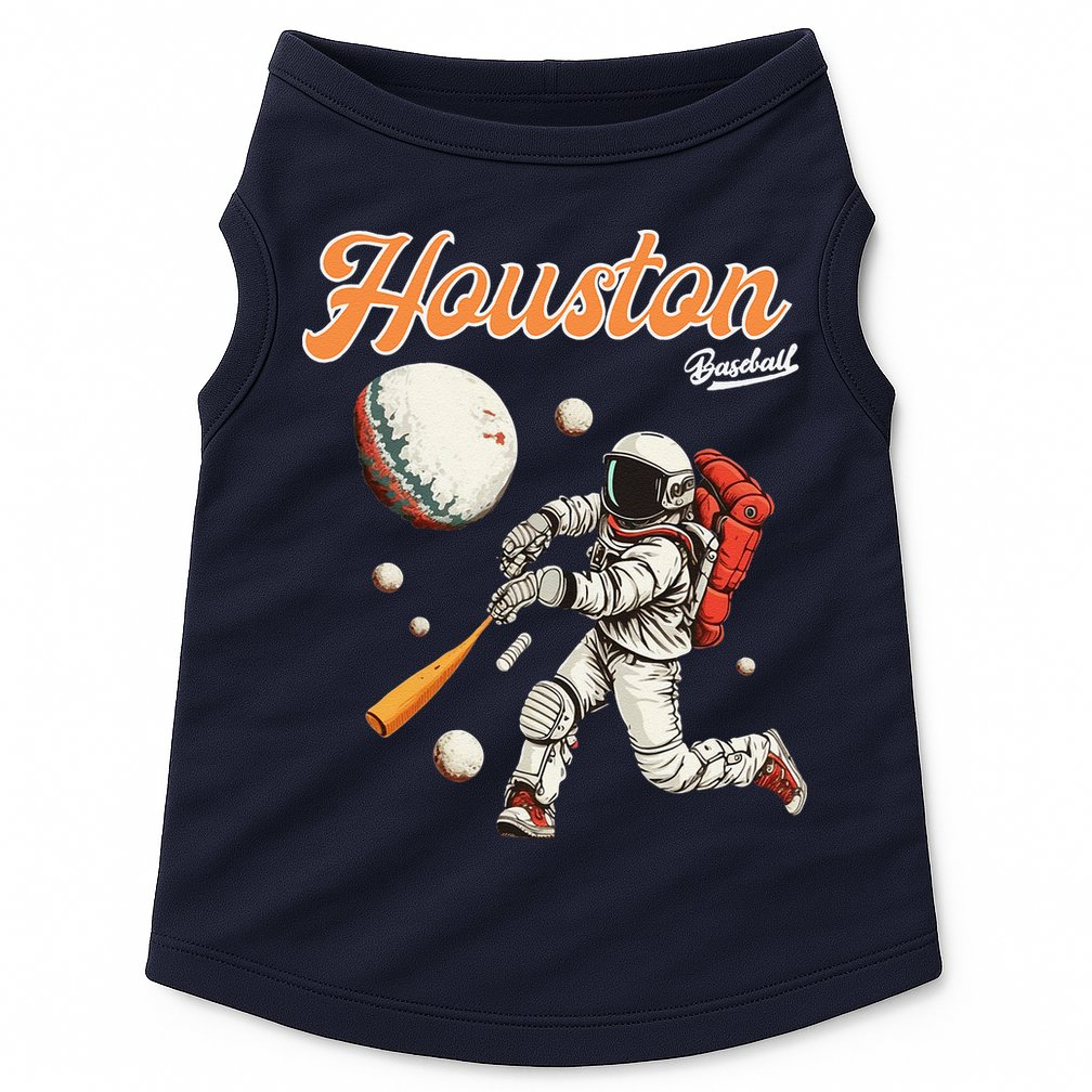 Retro Vintage Houston Texas Baseball Astronaut Crush City Doggie Tank
