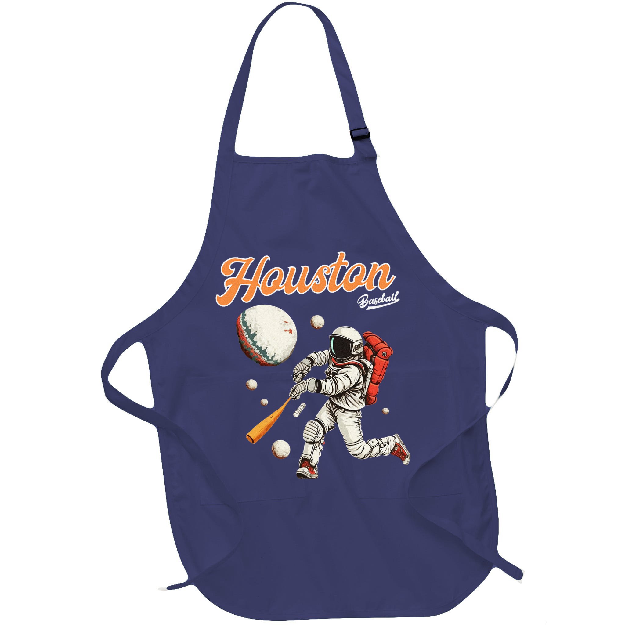 Retro Vintage Houston Texas Baseball Astronaut Crush City Apron