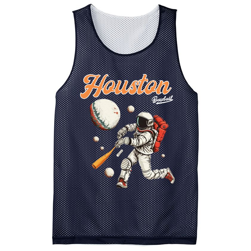 Retro Vintage Houston Texas Baseball Astronaut Crush City Mesh Reversible Basketball Jersey Tank