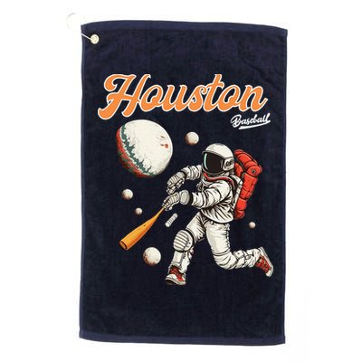 Retro Vintage Houston Texas Baseball Astronaut Crush City Golf Towel