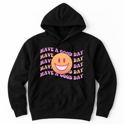 Retro Vintage Have A Good Day Smiley Emoji Hoodie