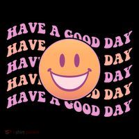 Retro Vintage Have A Good Day Smiley Emoji Apron