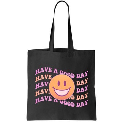 Retro Vintage Have A Good Day Smiley Emoji Bag