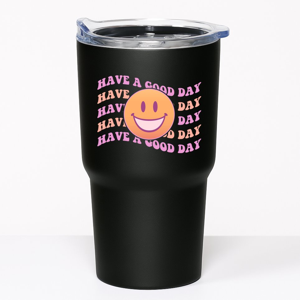 Retro Vintage Have A Good Day Smiley Emoji Tumbler