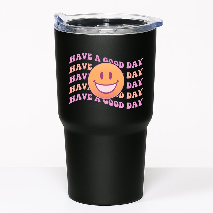 Retro Vintage Have A Good Day Smiley Emoji Tumbler