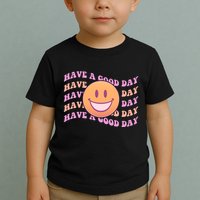 Retro Vintage Have A Good Day Smiley Emoji Toddler T-Shirt