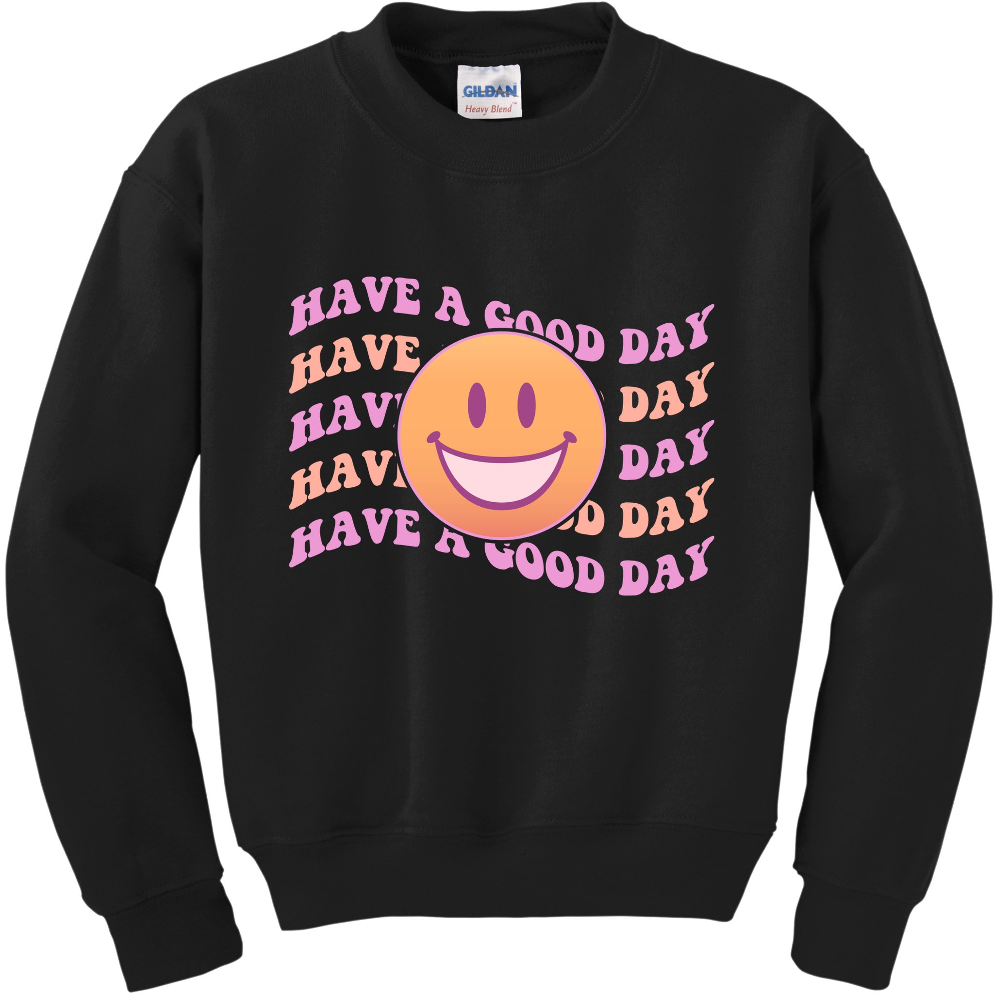 Retro Vintage Have A Good Day Smiley Emoji Kids Sweatshirt