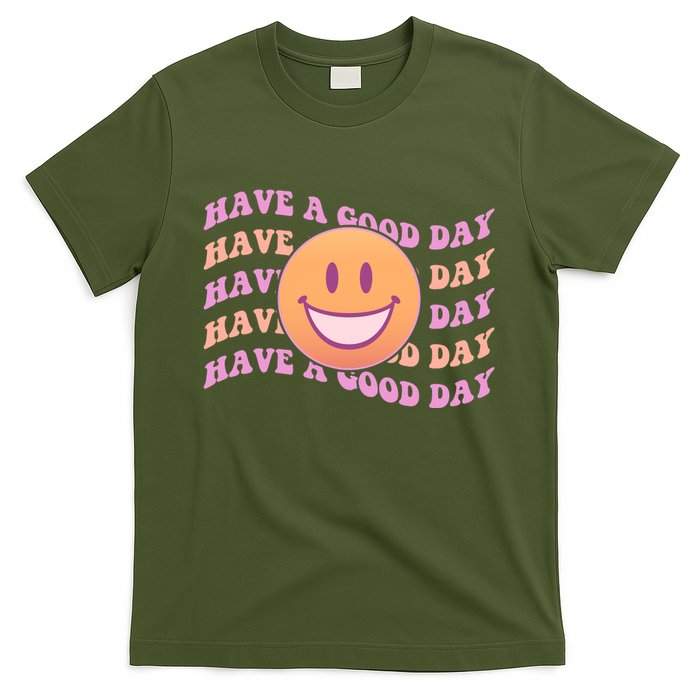 Retro Vintage Have A Good Day Smiley Emoji T-Shirt