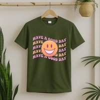Retro Vintage Have A Good Day Smiley Emoji T-Shirt