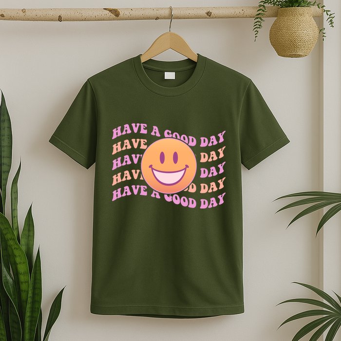 Retro Vintage Have A Good Day Smiley Emoji T-Shirt