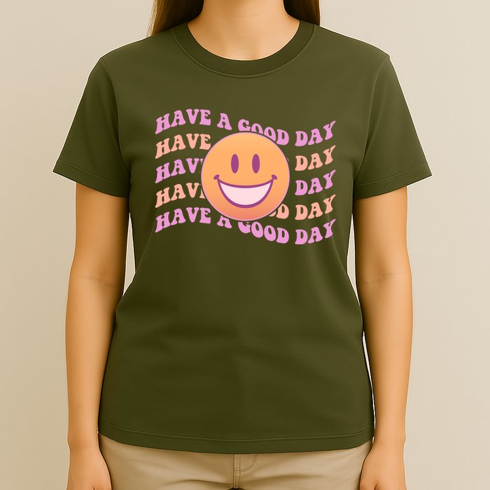 Retro Vintage Have A Good Day Smiley Emoji T-Shirt