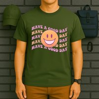 Retro Vintage Have A Good Day Smiley Emoji T-Shirt