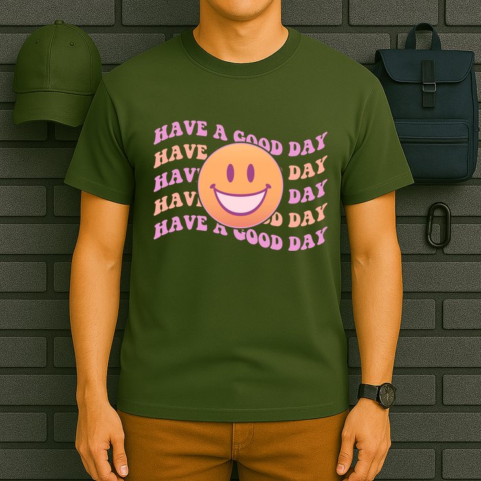 Retro Vintage Have A Good Day Smiley Emoji T-Shirt