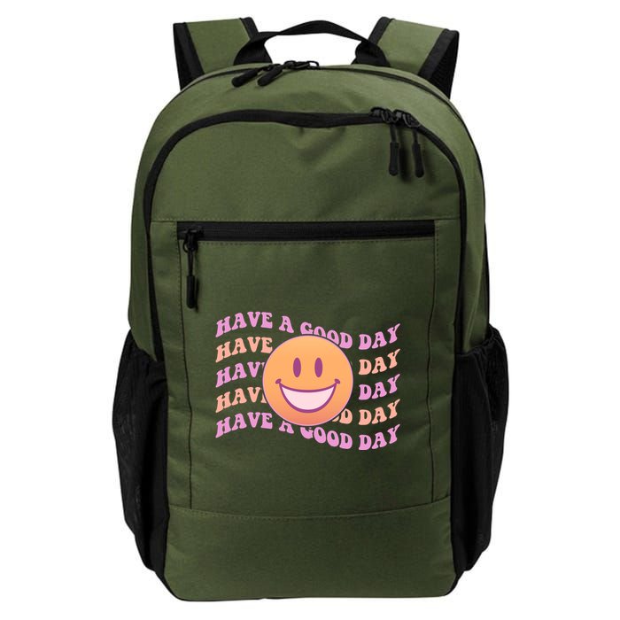 Retro Vintage Have A Good Day Smiley Emoji Backpack