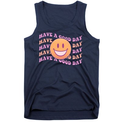 Retro Vintage Have A Good Day Smiley Emoji Tank Top