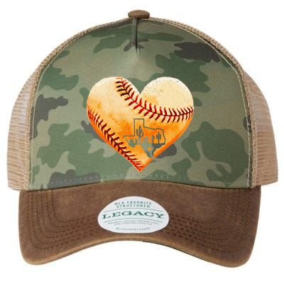 Retro Vintage Houston Texas Baseball Heart With Map  Legacy Tie Dye Trucker Hat
