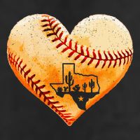 Retro Vintage Houston Texas Baseball Heart With Map  Golf Towel