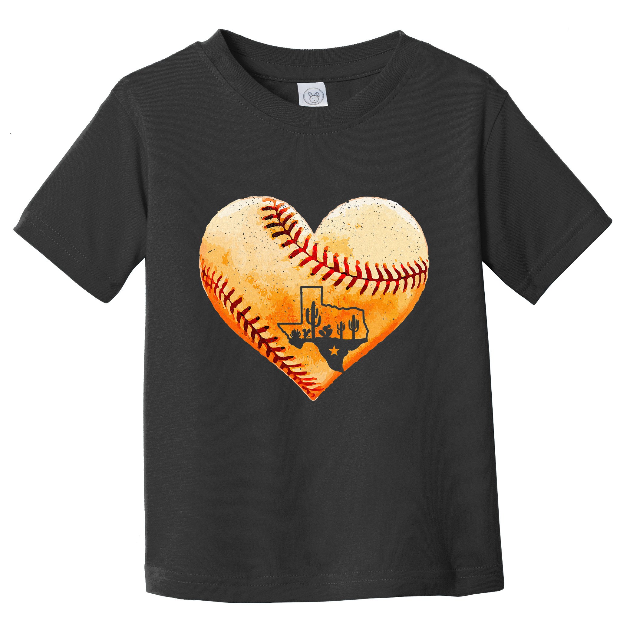 Retro Vintage Houston Texas Baseball Heart With Map  Toddler T-Shirt