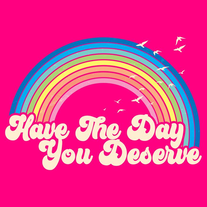 Retro Vintage Have The Day You Deserve Rainbow Toddler T-Shirt