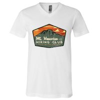 Retro Vesuvius Hiking Tourism For Italy Travel Vintage V-Neck T-Shirt