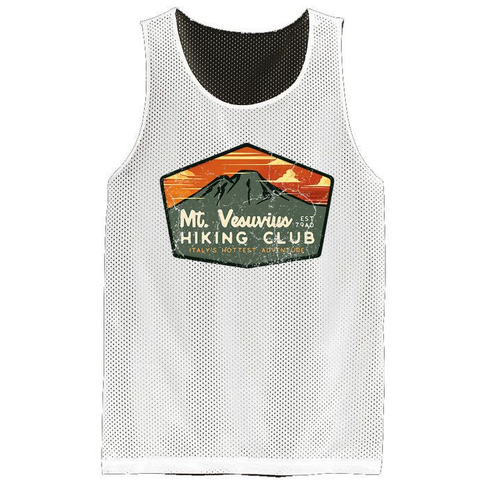 Retro Vesuvius Hiking Tourism For Italy Travel Vintage Mesh Reversible Basketball Jersey Tank