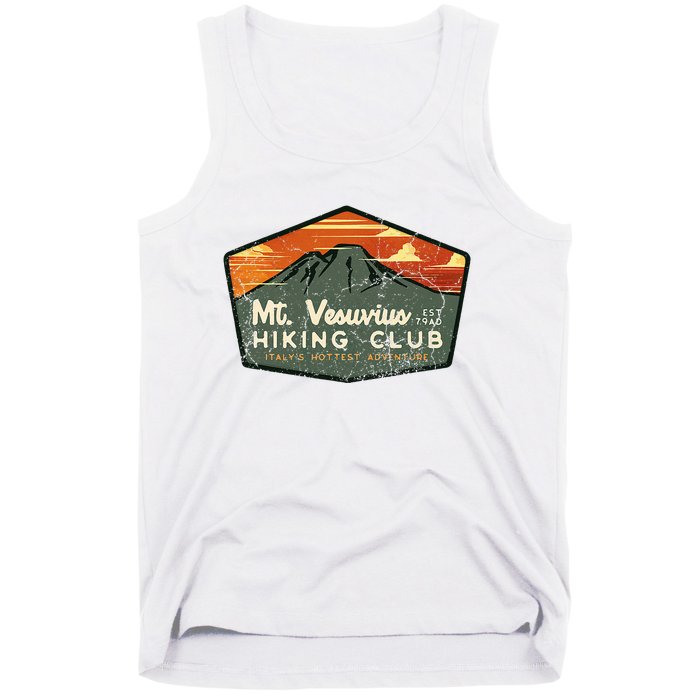 Retro Vesuvius Hiking Tourism For Italy Travel Vintage Tank Top