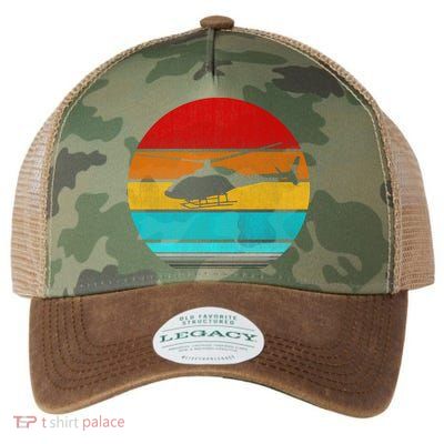 Retro Vintage Helicopter Legacy Tie Dye Trucker Hat