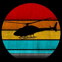 Retro Vintage Helicopter Tall T-Shirt