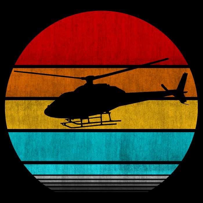 Retro Vintage Helicopter Tall T-Shirt