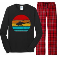 Retro Vintage Helicopter Long Sleeve Pajama Set