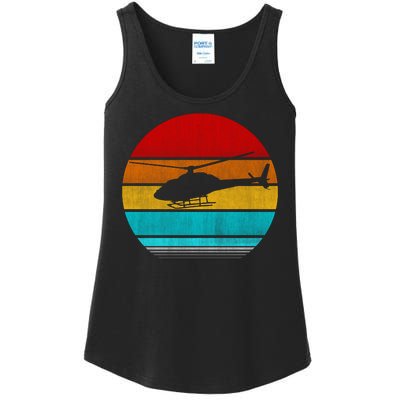 Retro Vintage Helicopter Ladies Essential Tank