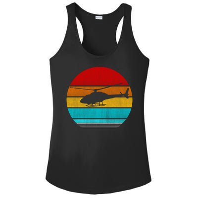 Retro Vintage Helicopter Ladies PosiCharge Competitor Racerback Tank