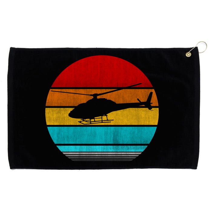 Retro Vintage Helicopter Grommeted Golf Towel