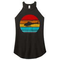 Retro Vintage Helicopter Women's Perfect Tri Rocker Tank