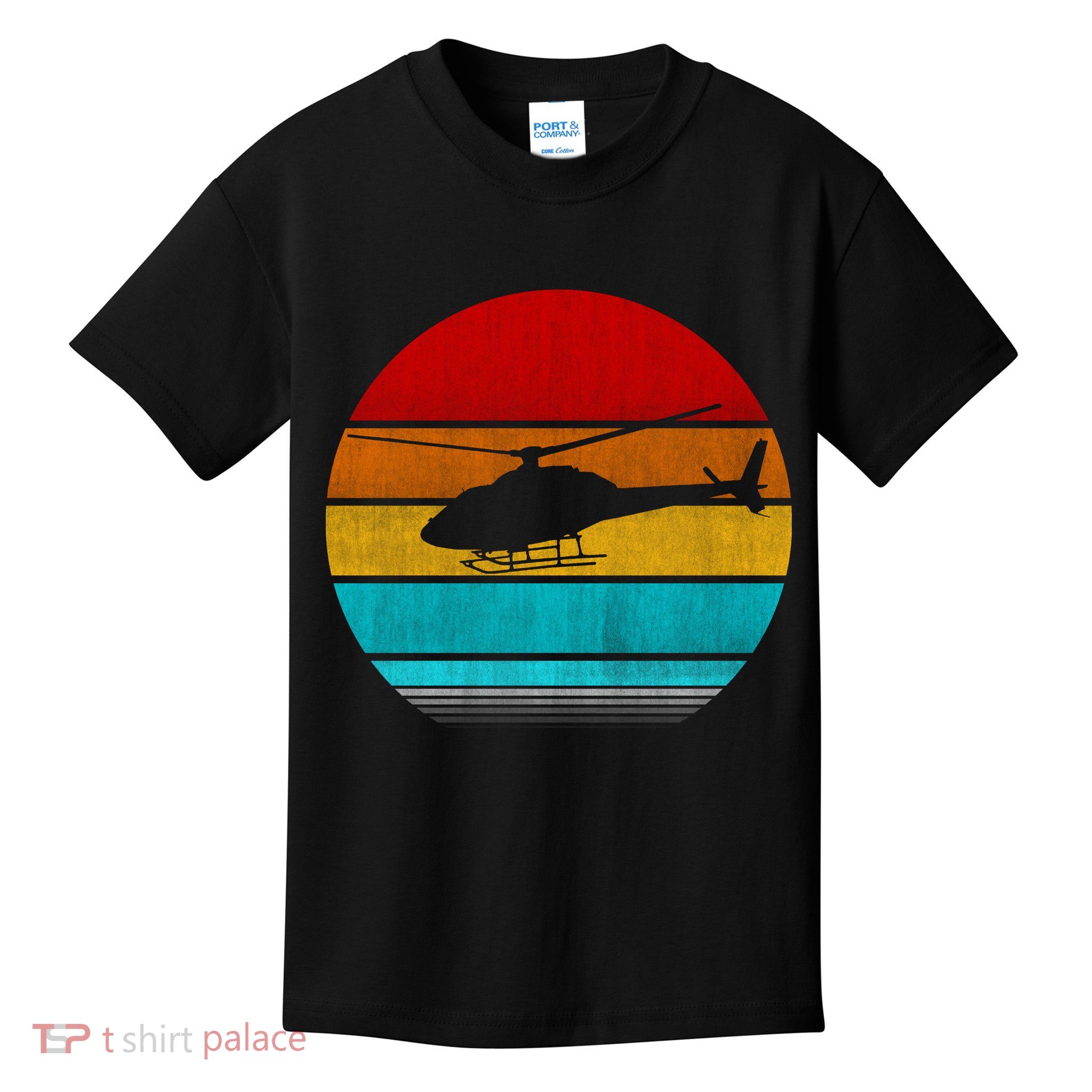 Retro Vintage Helicopter Kids T-Shirt