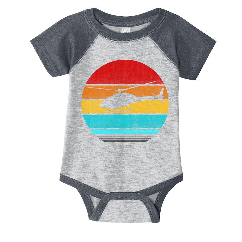 Retro Vintage Helicopter Infant Baby Jersey Bodysuit