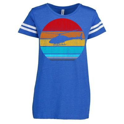 Retro Vintage Helicopter Enza Ladies Jersey Football T-Shirt