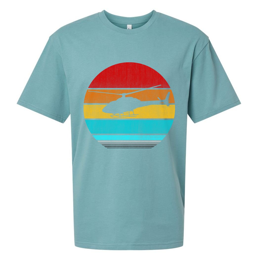 Retro Vintage Helicopter Sueded Cloud Jersey T-Shirt